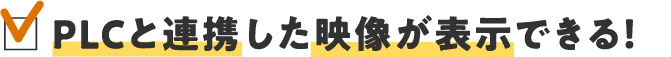 PLCと連携した映像が表示できる！